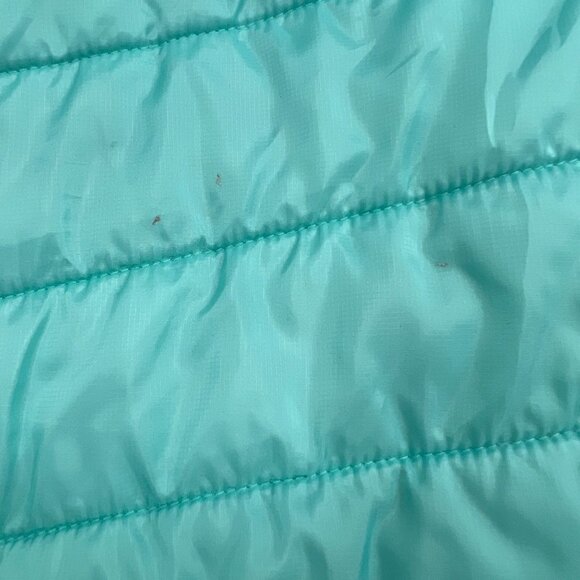 Eddie Bauer Coat Jacket Reversible Puffer Teddy Bear Girls size Large 14 16 Blue - Picture 8 of 16